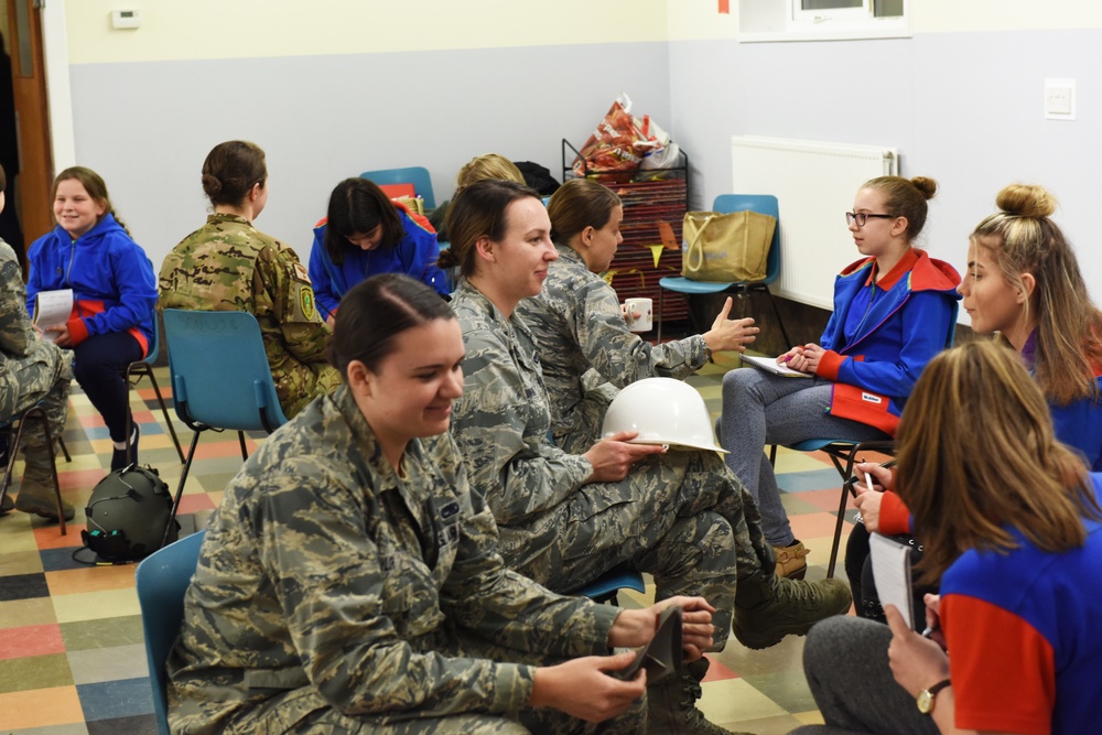 Inspiring future leaders: Airmen mentor local Girl Guides