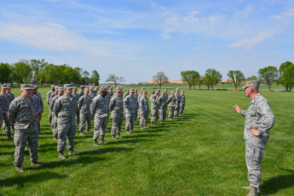 557th Weather Wing Retreat Ceremony