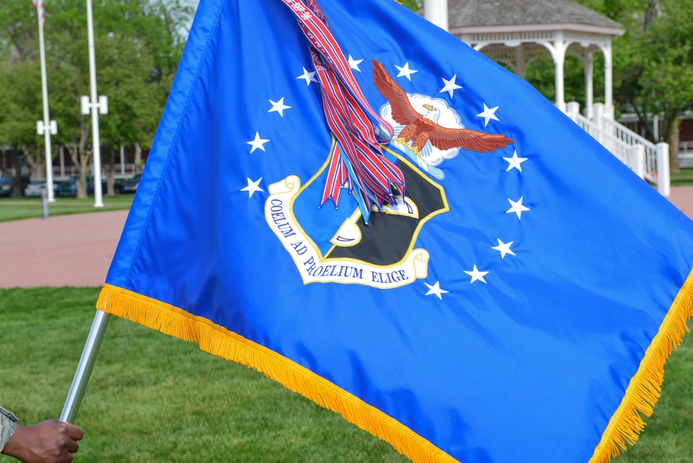 557th Weather Wing Retreat Ceremony
