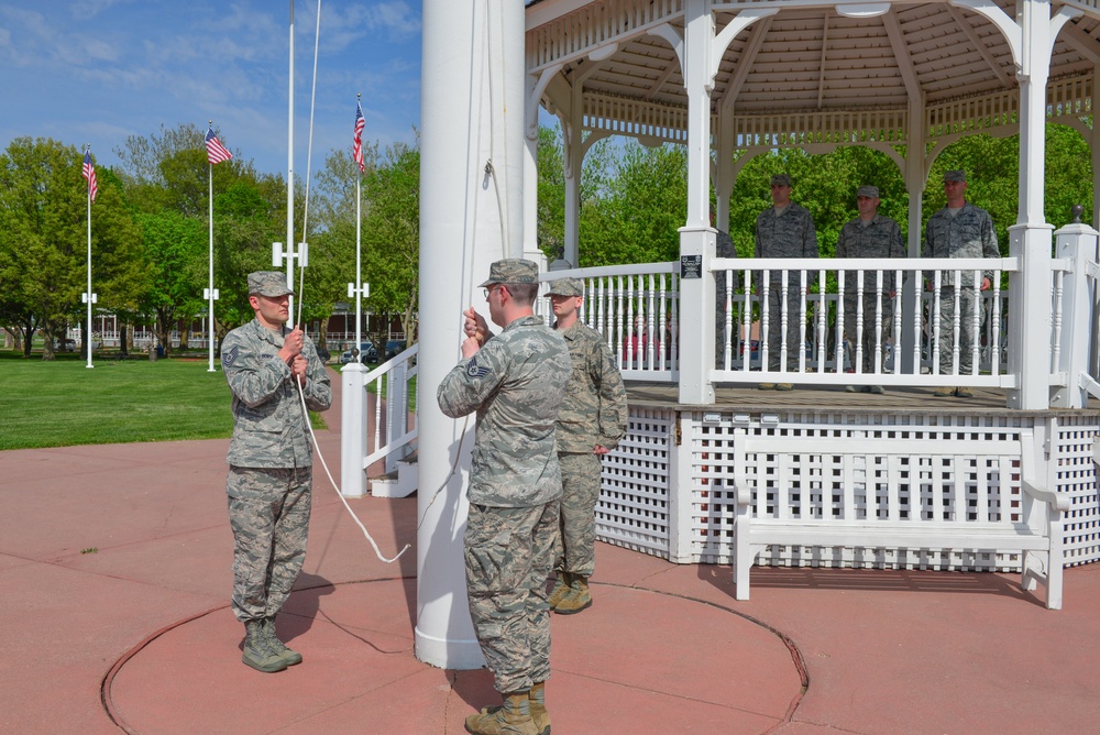 557th Weather Wing Retreat Ceremony