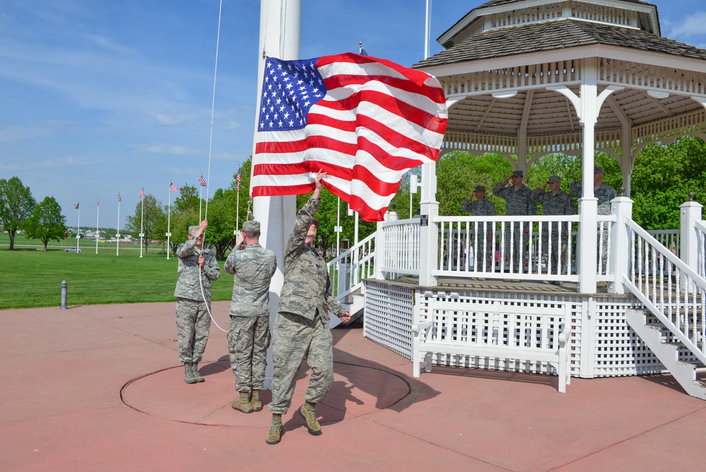 557th Weather Wing Retreat Ceremony