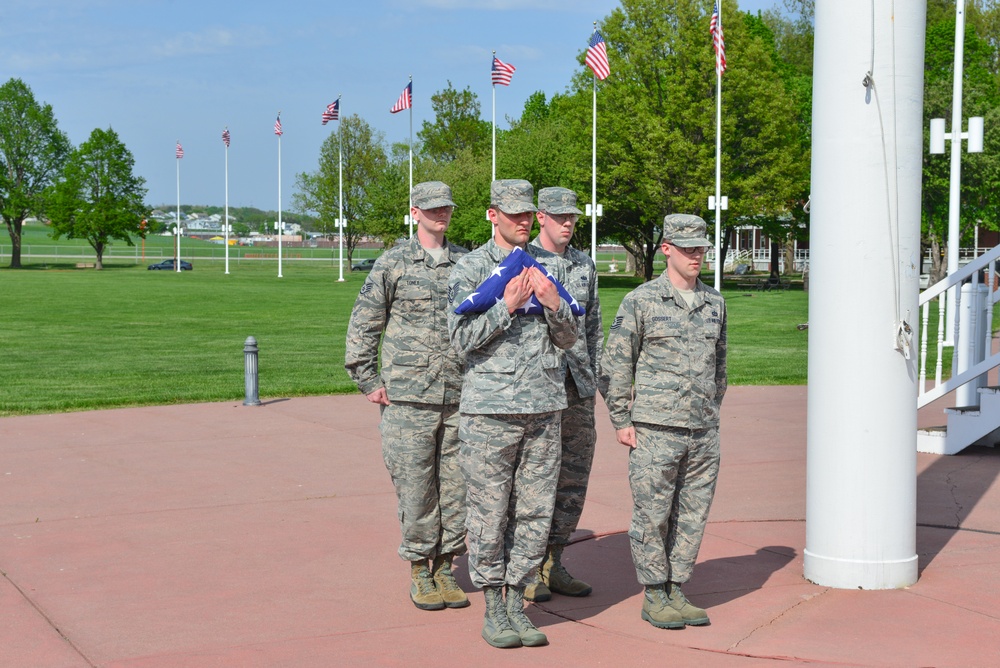 557th Weather Wing Retreat Ceremony