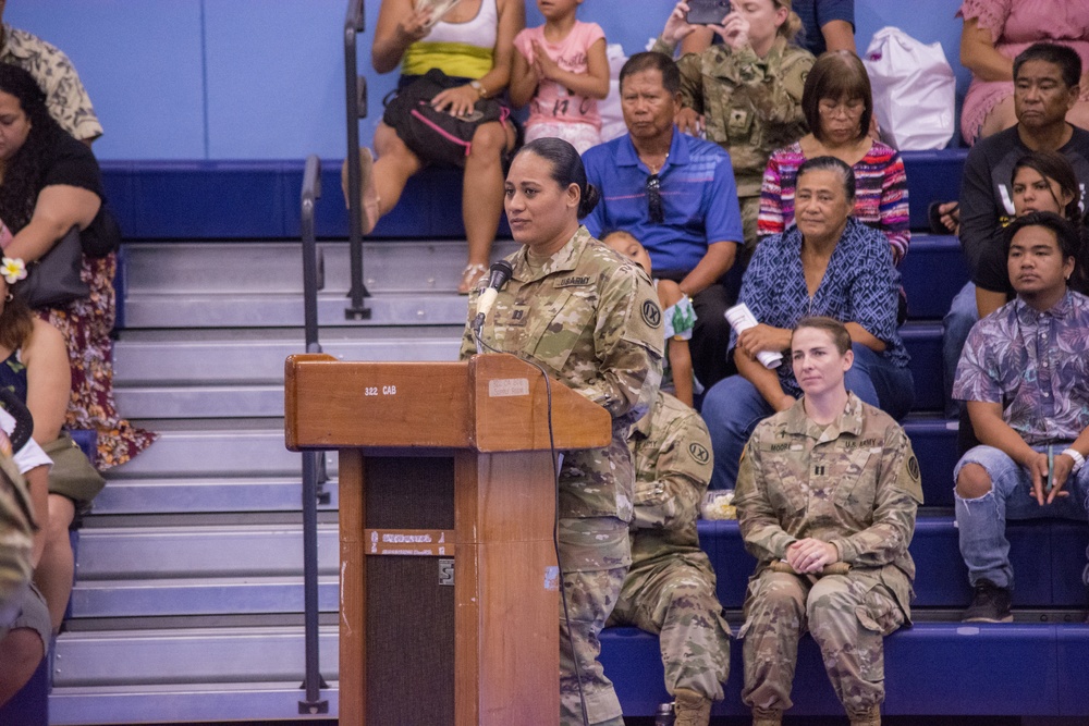 962nd Quartermaster (Mortuary Affairs) Company commander addresses Soldiers