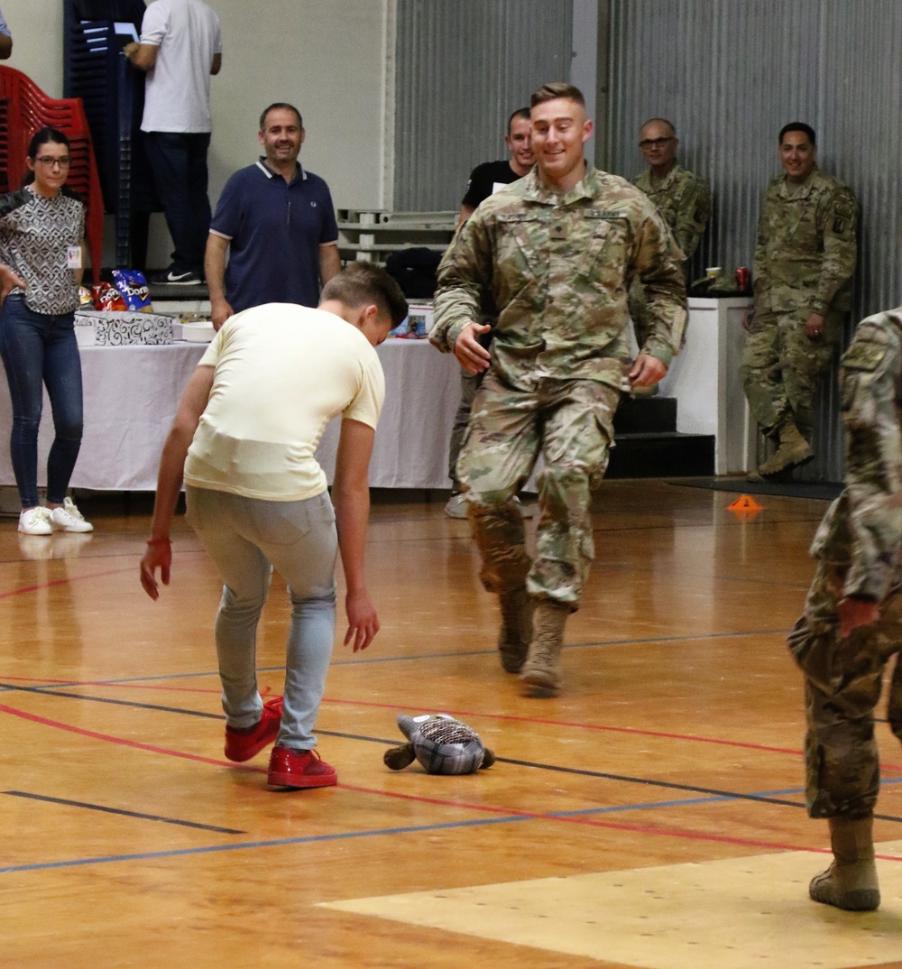 Albanian and Kosovar-Serbian youth learn about NATO, find common ground on Camp Bondsteel