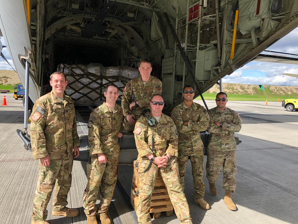 Dyess Airmen unload school supplies in Colombia