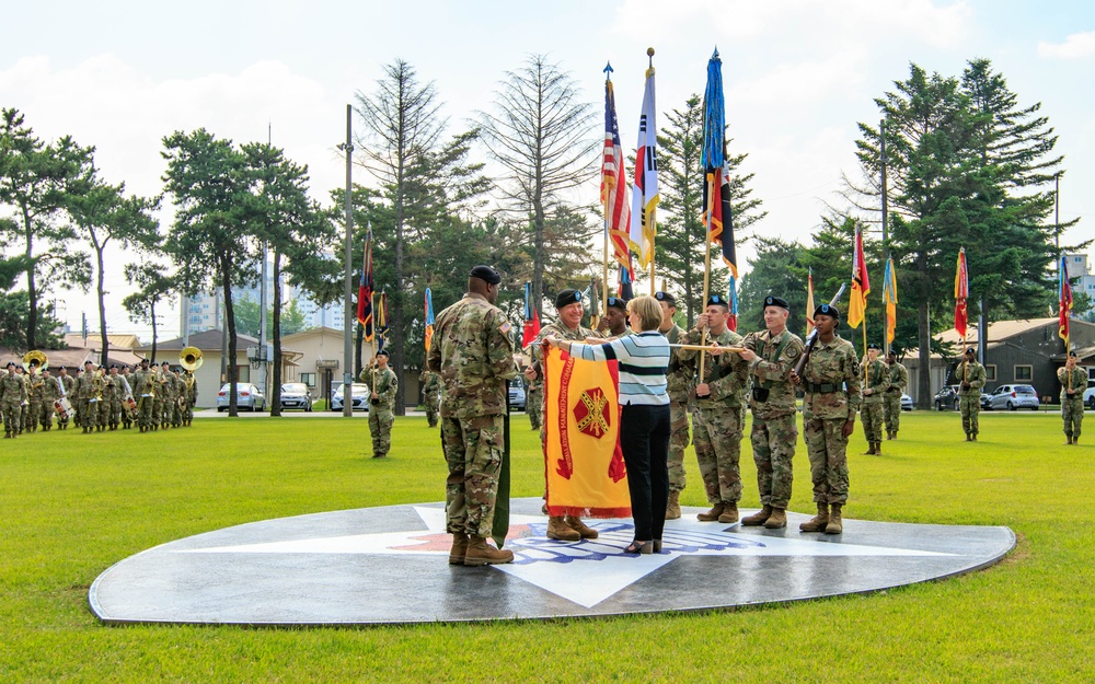 Historic Casing of U.S. Army Garrison Camp Red Cloud Colors