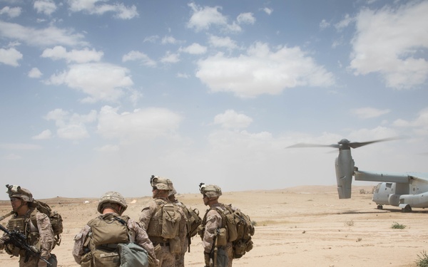 U.S. Marines resupply FB UJ in fight against ISIS