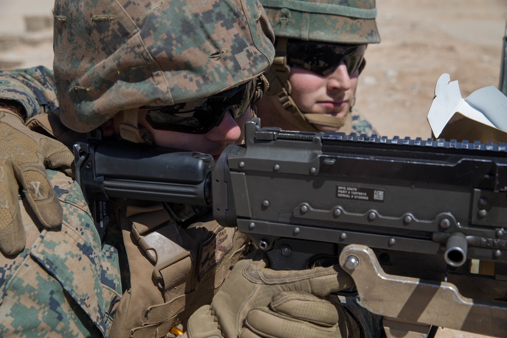 MAGTF-23 Marines train on machine gun weapon systems at ITX 4-18