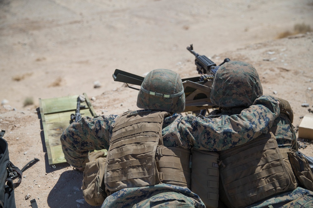 MAGTF-23 Marines train on machine gun weapon systems at ITX 4-18