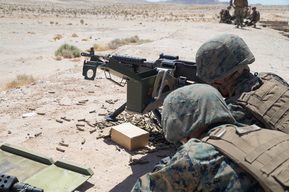 MAGTF-23 Marines train on machine gun weapon systems at ITX 4-18