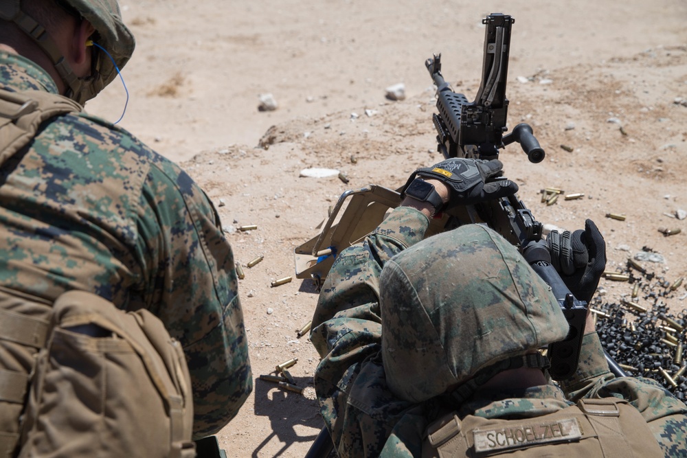 MAGTF-23 Marines train on machine gun weapon systems at ITX 4-18