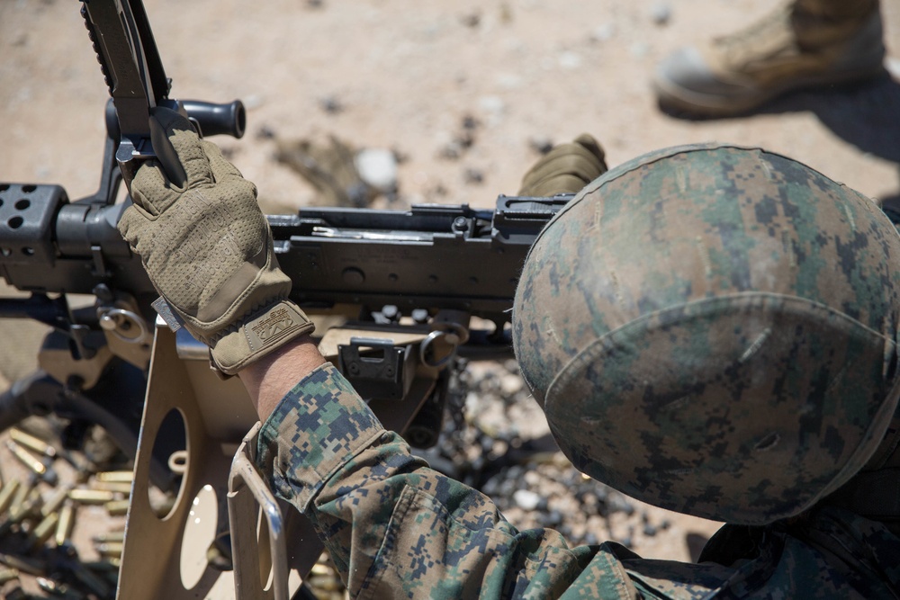 MAGTF-23 Marines train on machine gun weapon systems at ITX 4-18