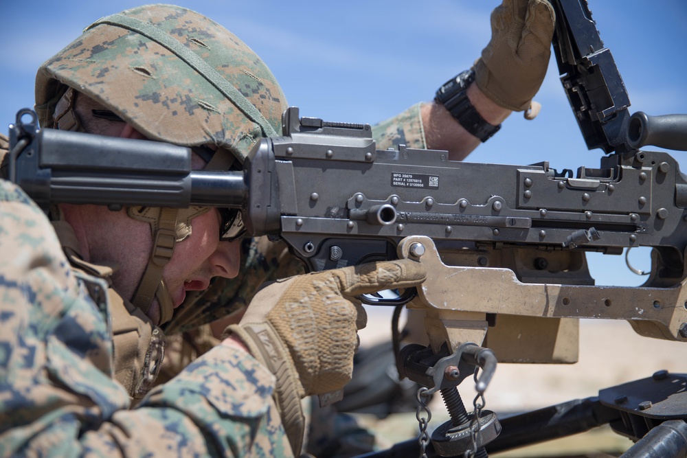 MAGTF-23 Marines train on machine gun weapon systems at ITX 4-18