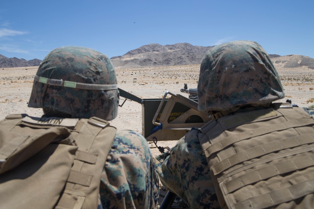 MAGTF-23 Marines train on machine gun weapon systems at ITX 4-18