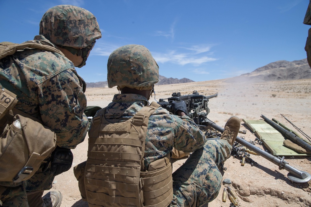 MAGTF-23 Marines train on machine gun weapon systems at ITX 4-18