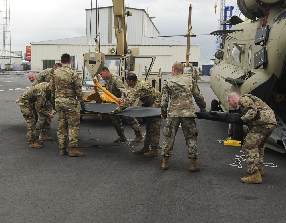 4th Combat Aviation Brigade arrives in Rotterdam