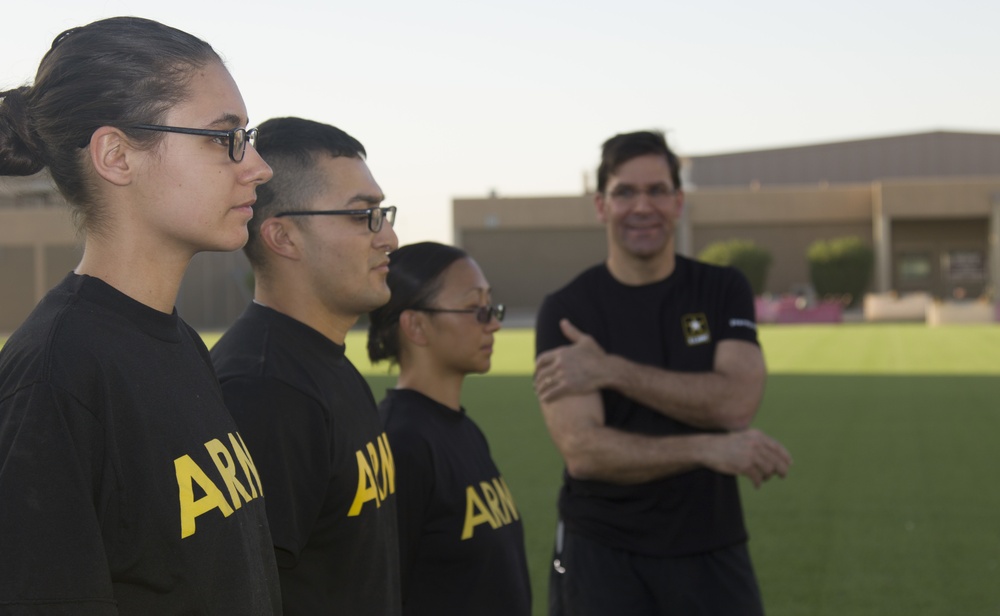 Secretary of the Army, Dr. Mark T. Esper visits Camp Arifjan, Kuwait