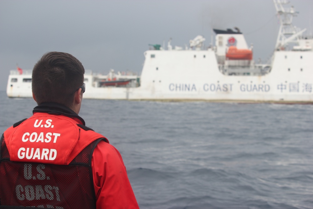 USCGC Alex Haley transfers detained fishing vessel to PRC Coast Guard in North Pacific Ocean