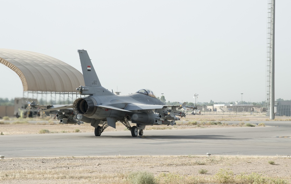 Iraqi F-16s conduct airstrikes