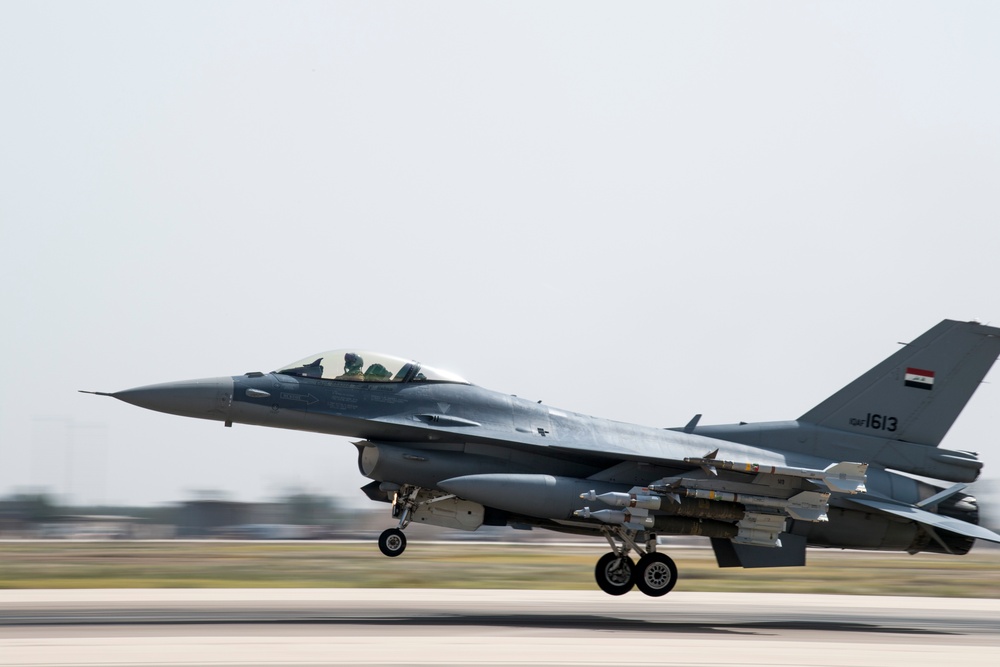 Iraqi F-16s conduct airstrikes