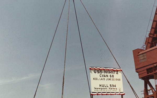 The keel of the Nimitz