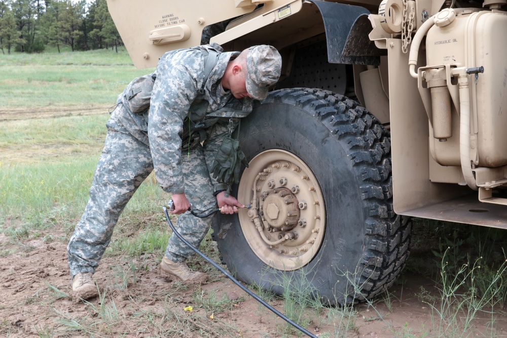 133rd works hard in the field for their annual training.