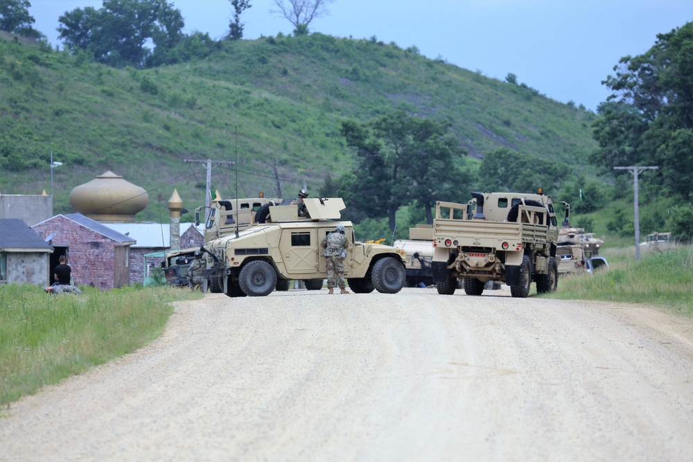 Convoy ops training for CSTX 86-18-04 at Fort McCoy