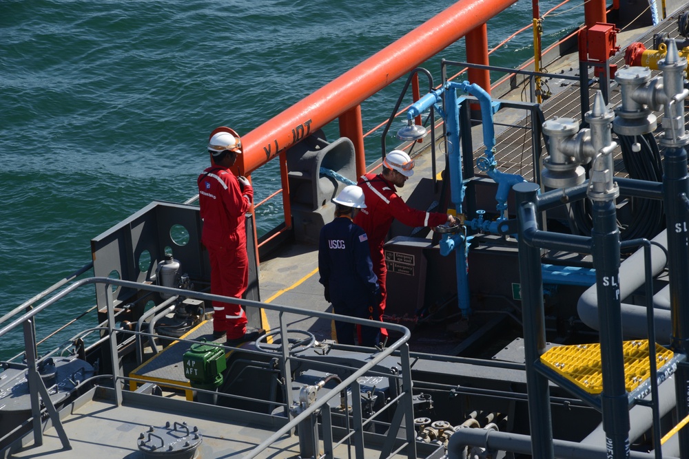 Coast Guard marine inspectors conduct foreign tank vessel inspection in Nome, Alaska