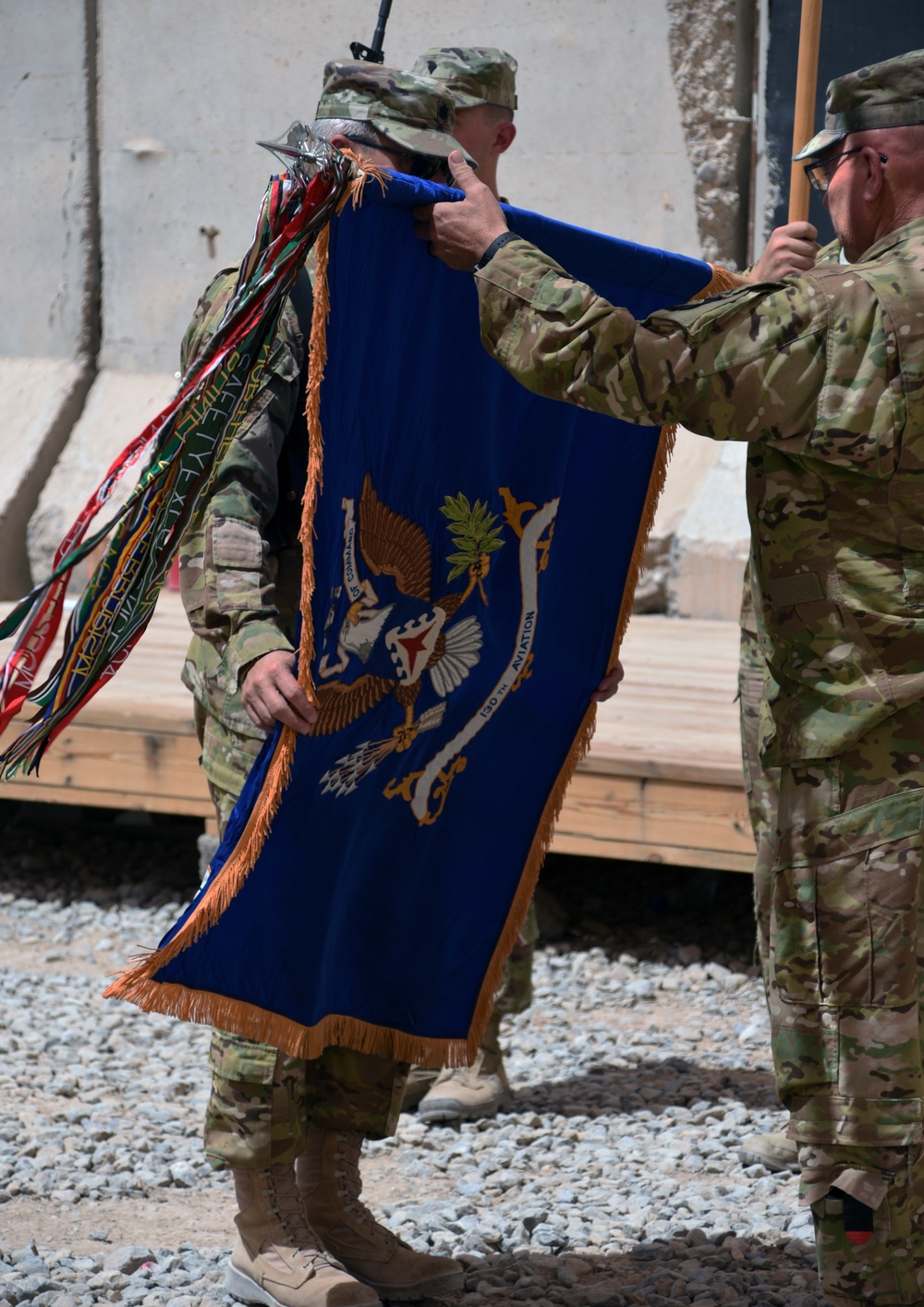 Task Force Marauder conducts guidon casing ceremony