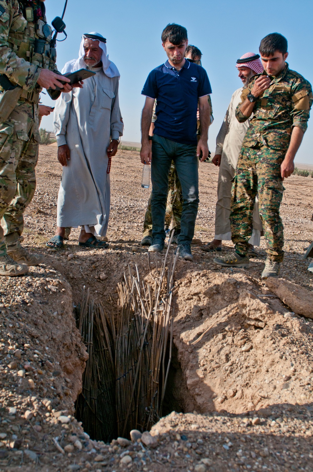 Coalition meet with locals in towns recently liberated from ISIS