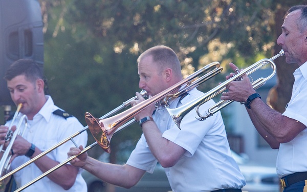 Army band horn section rocking it