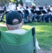 Veteran watches 101st Army Band play