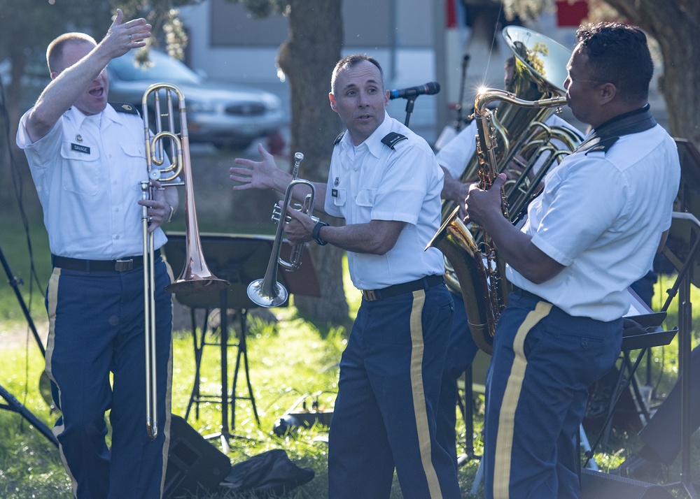 Army Band saxophone interruption