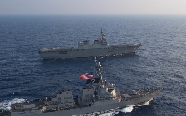 USS William P. Lawrence Leads Group Sail