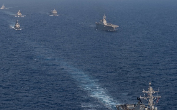 USS William P. Lawrence Leads Group Sail