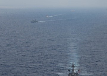USS William P. Lawrence Leads Group Sail