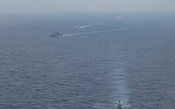 USS William P. Lawrence Leads Group Sail