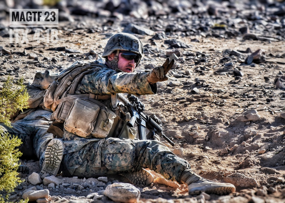 MAGTF-23 Marines train to Fight Tonight during ITX 4-18