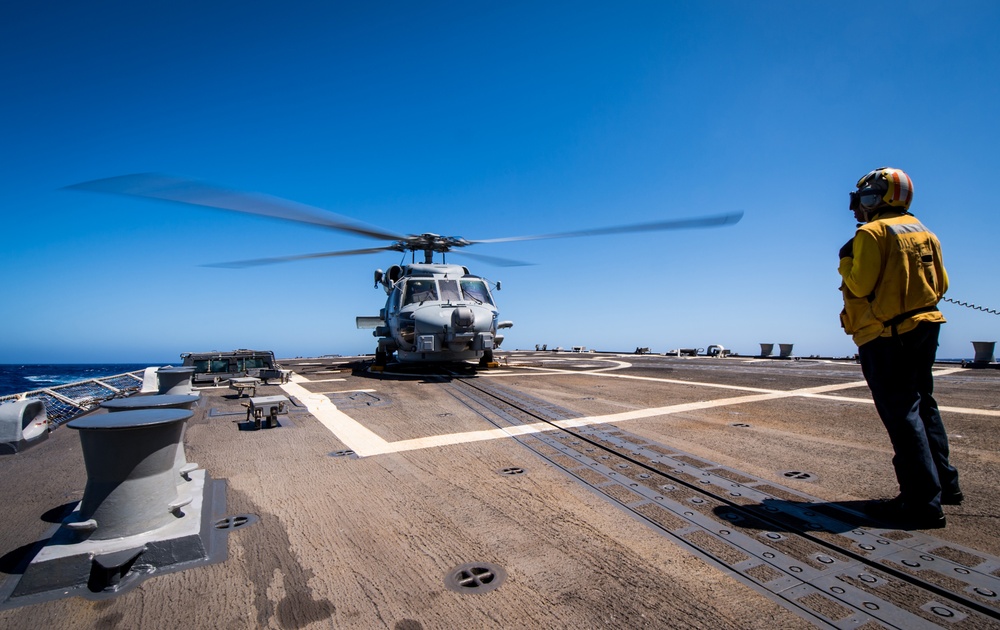 USS Dewey Flight Operations