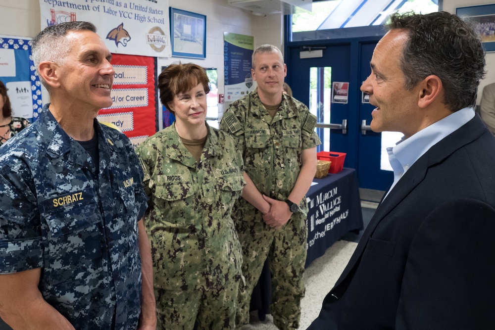 Leaders tour Operation Bobcat health-care clinic