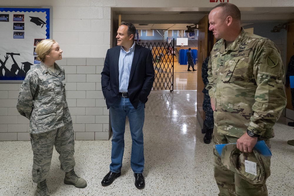 Leaders tour Operation Bobcat health-care clinic