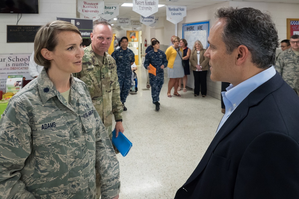 Leaders tour Operation Bobcat health-care clinic