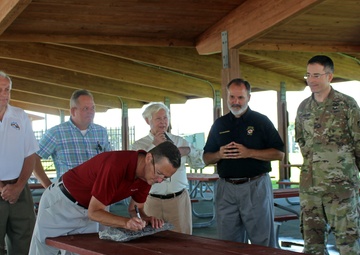 Officials mark completion of jetties on historic Smith Island during ceremony
