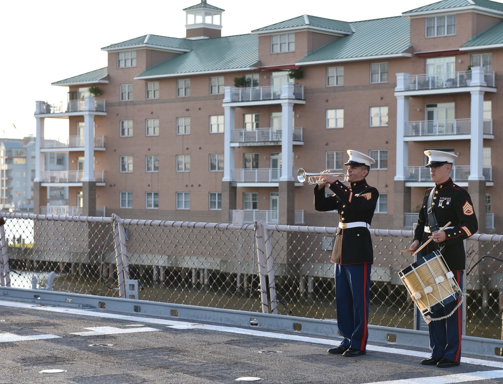 Drummer and Trumpeter aboard USS Wisconsin