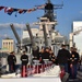 Tables are set on-board the USS Wisconsin