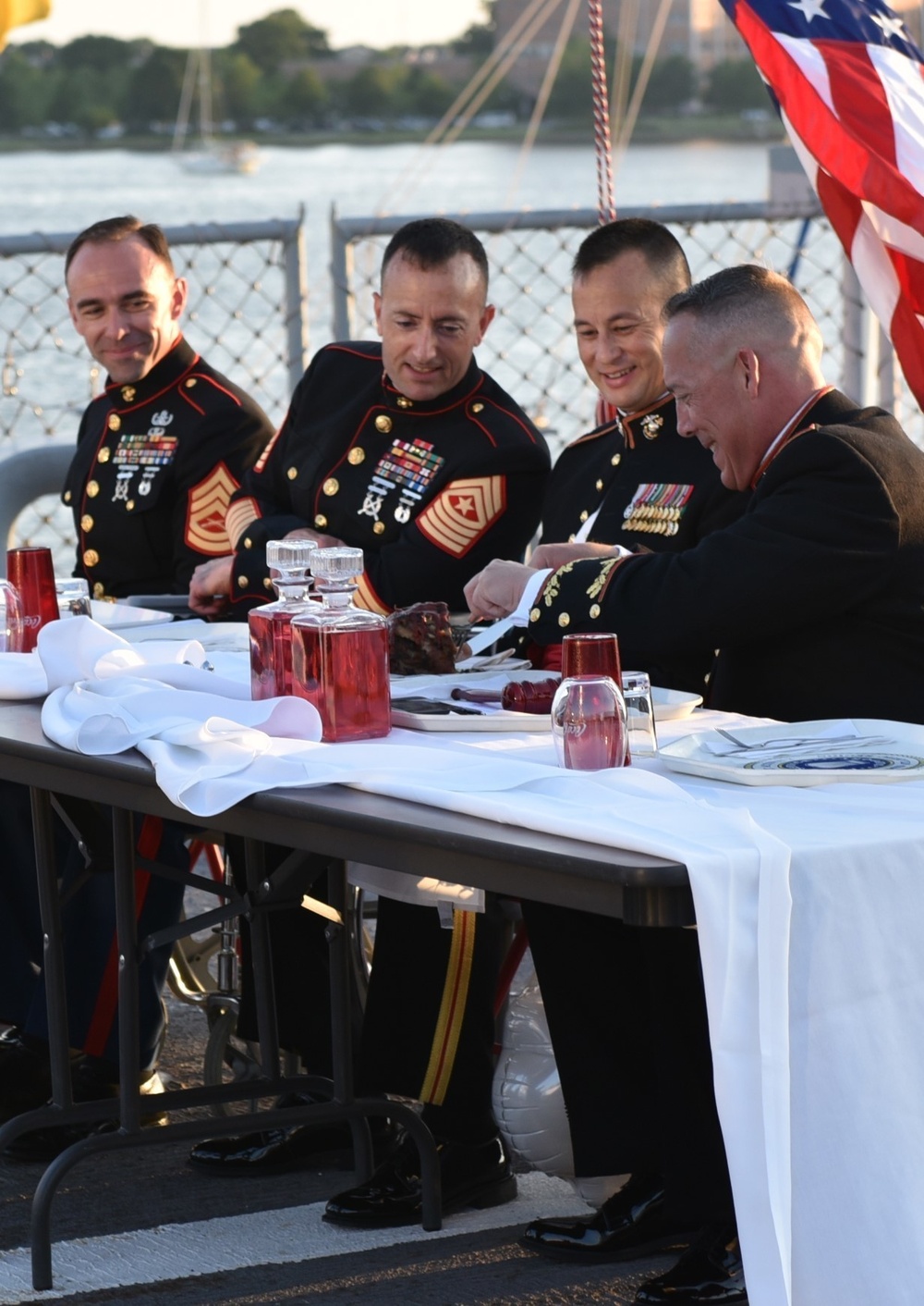 Cutting the Beef during Mess Night aboard USS Wisconsin