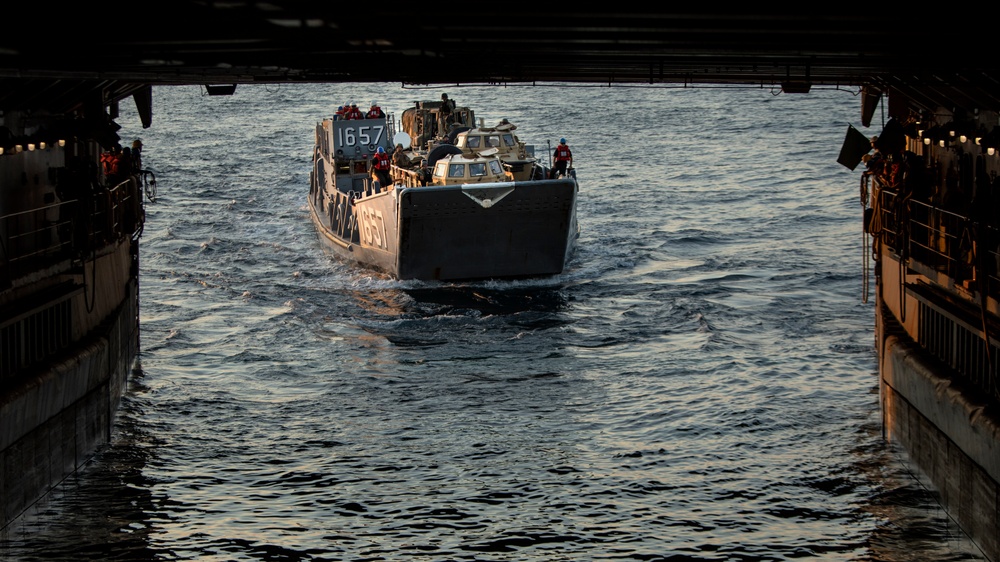 USS Fort McHenry Landing Craft Utility operations