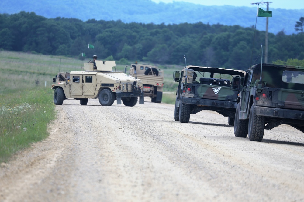 Convoy ops training for CSTX 86-18-04 at Fort McCoy
