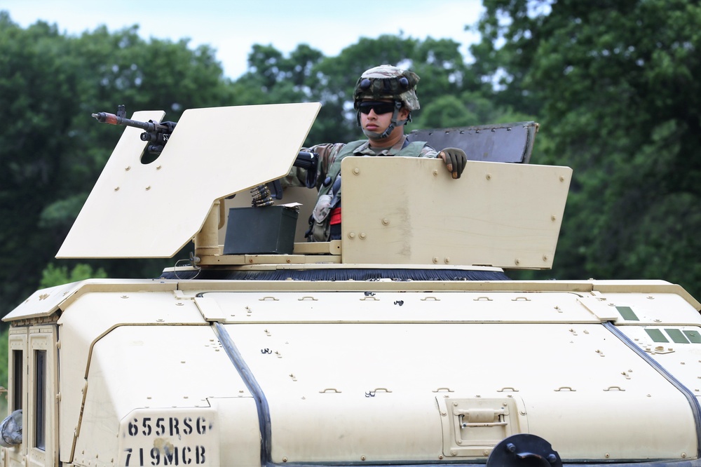 Convoy ops training for CSTX 86-18-04 at Fort McCoy
