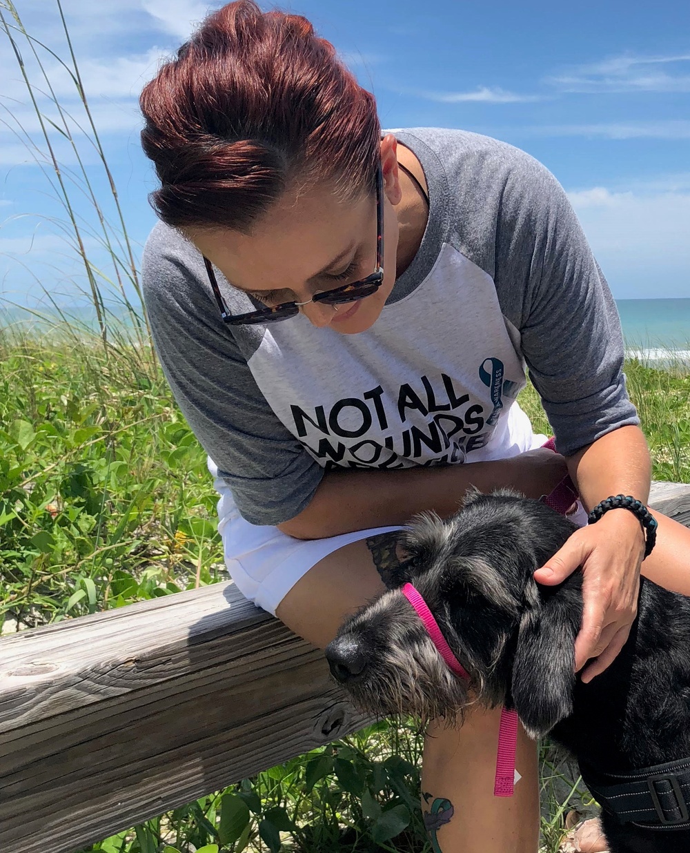 Widow holds walk-run on the beach to heal, bring awareness to PTSD, suicide